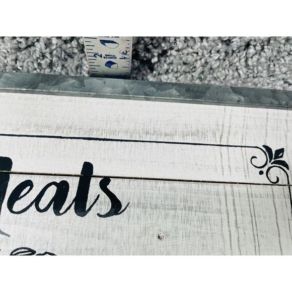 Meals & Memories Are Made Here Wood Metal Sign Farmhouse Country Kitchen - Picture 5 of 10